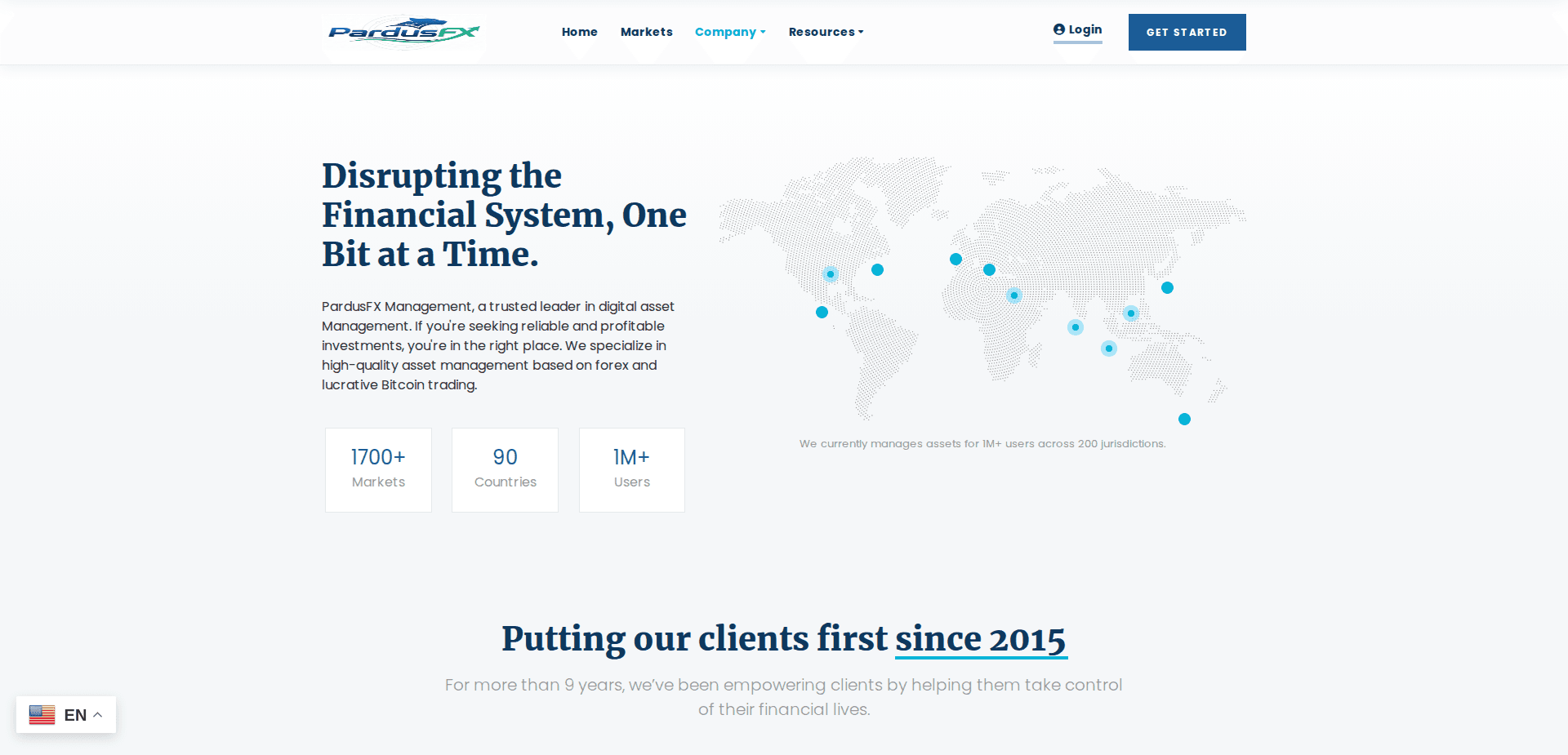 Website screenshot for https://pardusfx.com/ - 2