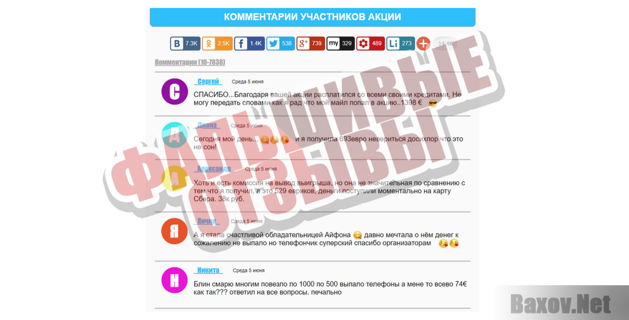 Опрос от World Mail Box  -Фальшивые отзывы