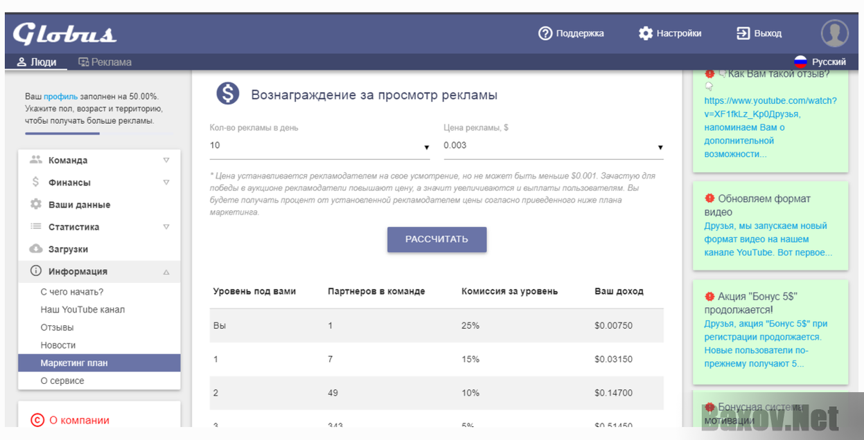 Глобус Интерком 