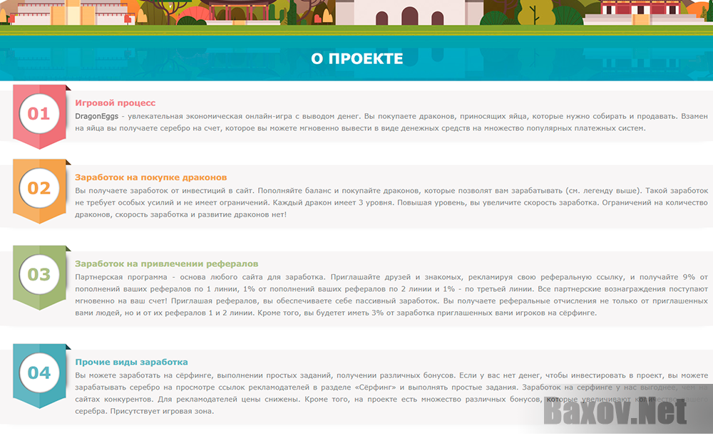 Dragon Eggs - описание проекта