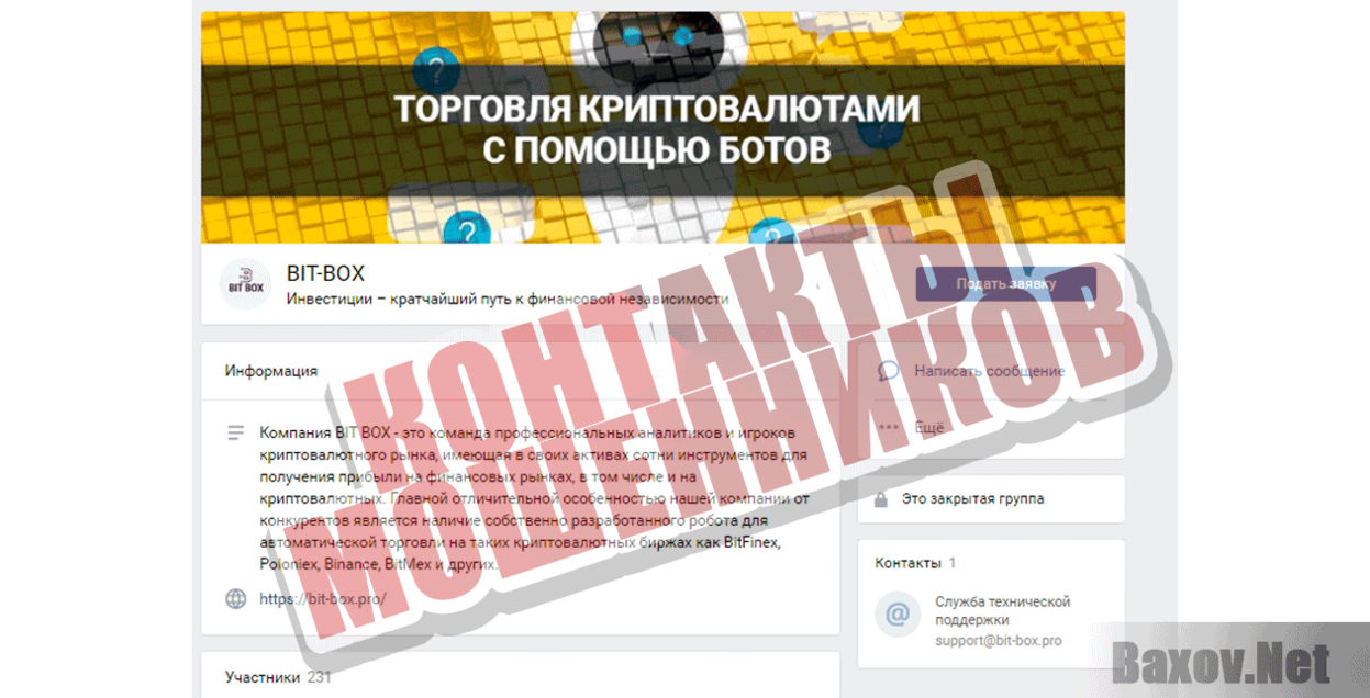 Bit Box Контакты мошенников