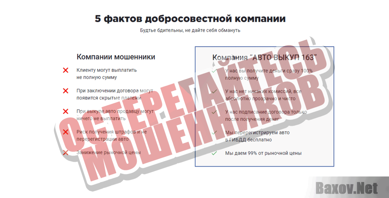 Авто выкуп 163 Остерегайтесь мошенников