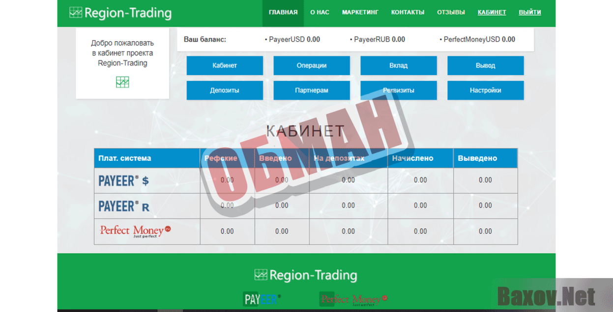 Region Trading Обман
