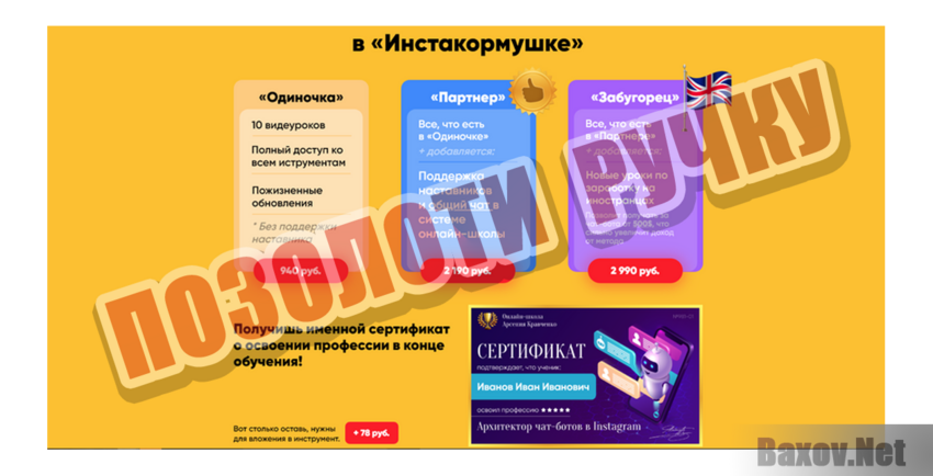 Инстакормушка Позолоти ручку