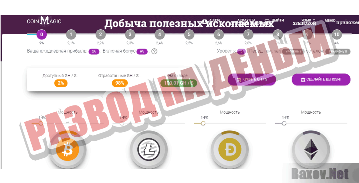 Coinmagic  Развод на деньги