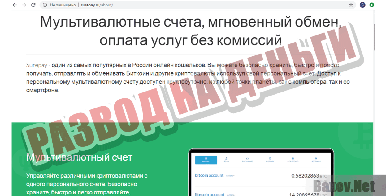 Surepay Развод на деньги