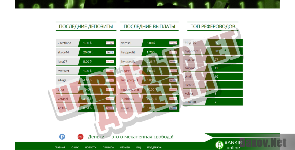 Bankir Online - Не вызывает доверия