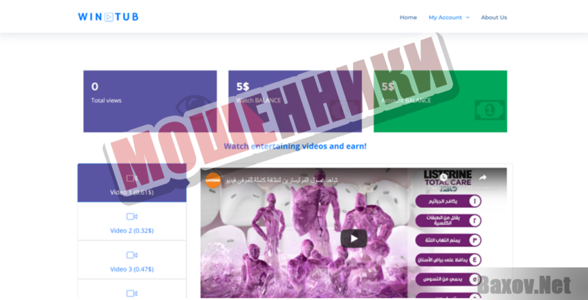 Wintub: Watch Paid videos Online  - Мошенники