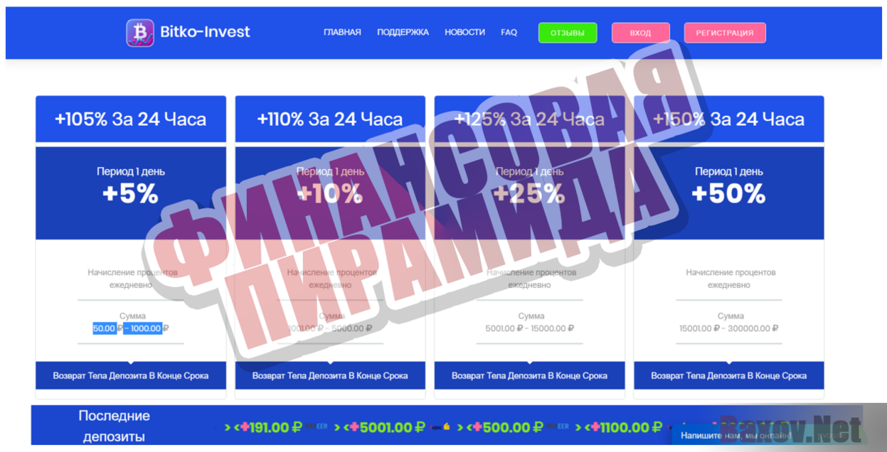 Bitko-Invest - Финансовая пирамида