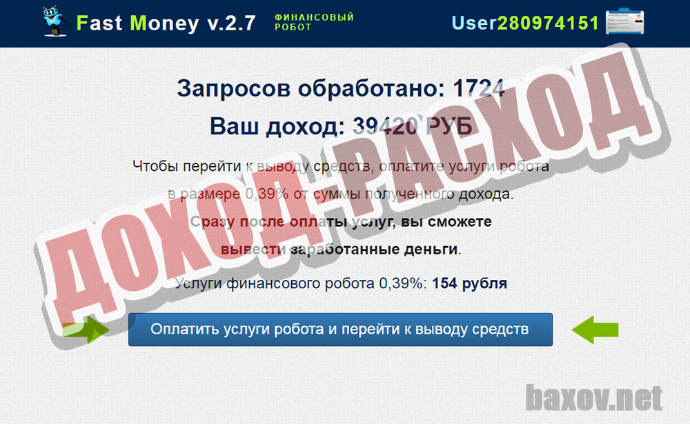 Fast Money v.2.7 доход или расход?