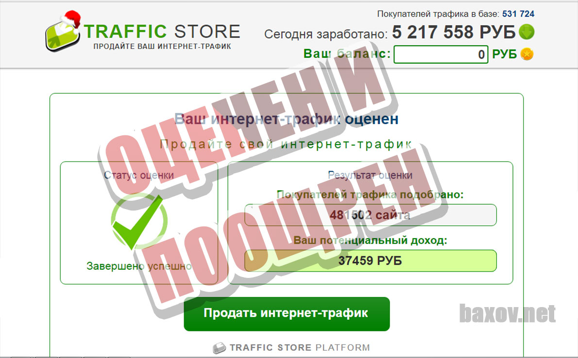 Traffic Store быстро оценит