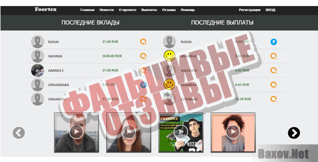 Foortex Фальшивые отзывы
