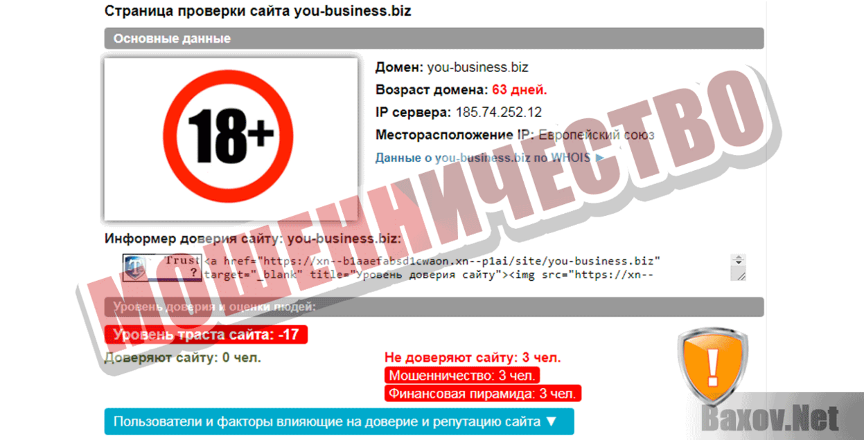 Твой бизнес Мошенничество
