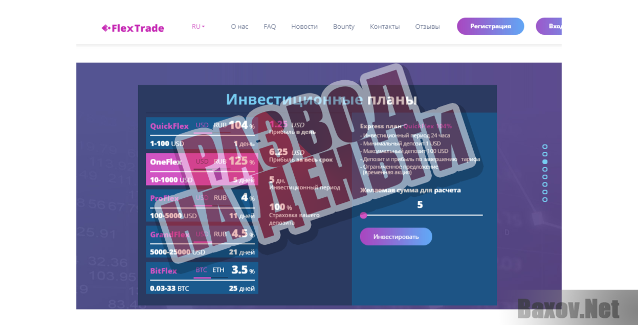 FlexTrade -  Развод на деньги