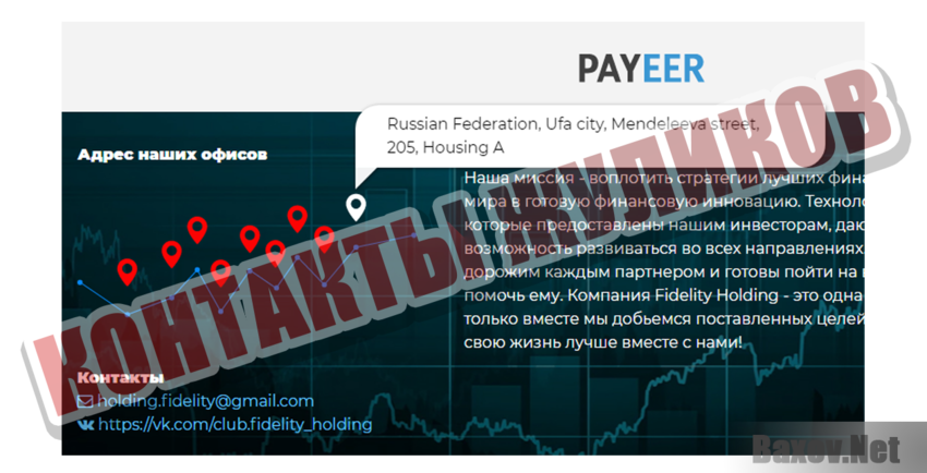 Fidelity Holding Контакты жуликов