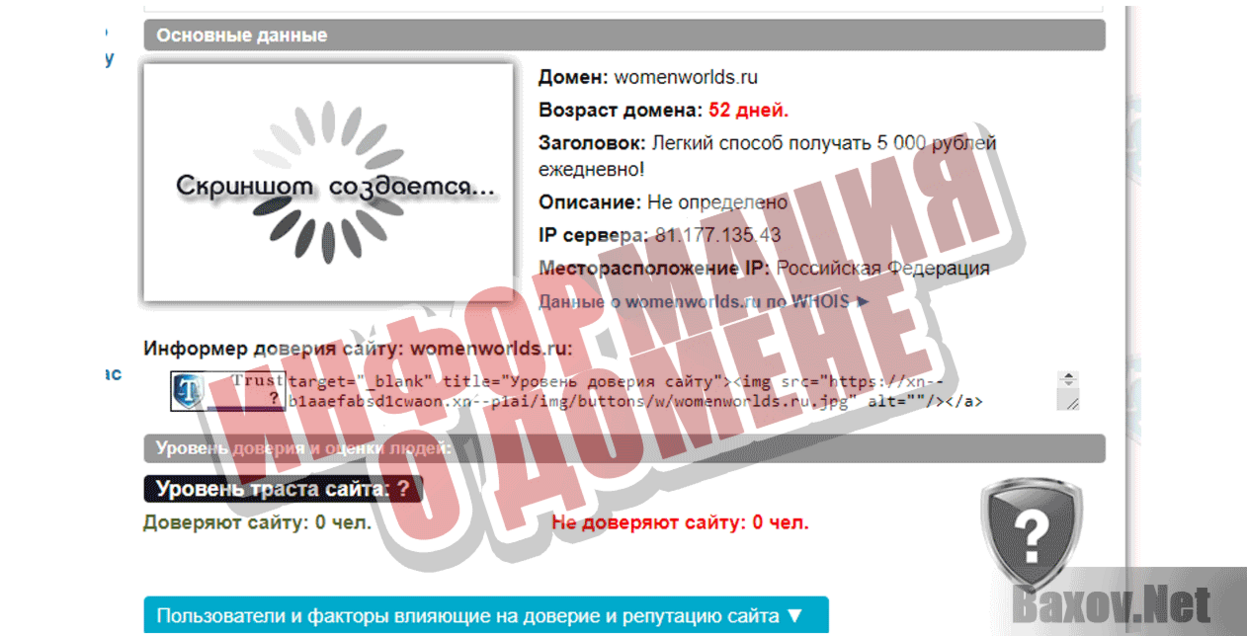 Курс Владимира Медведева Информация о домене