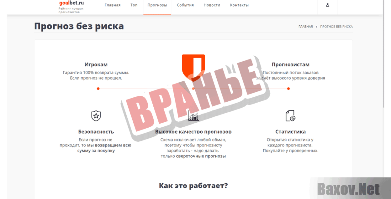 Goalbet.ru Вранье