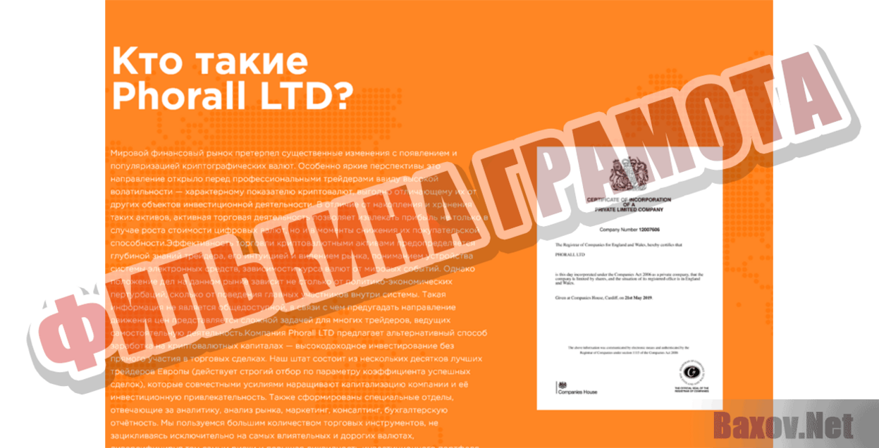 Phorall LTD Филькина грамота