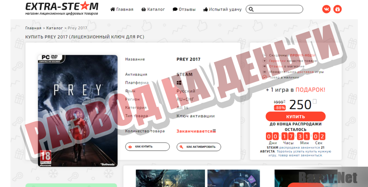 EXTRA STEAM Развод на деньги