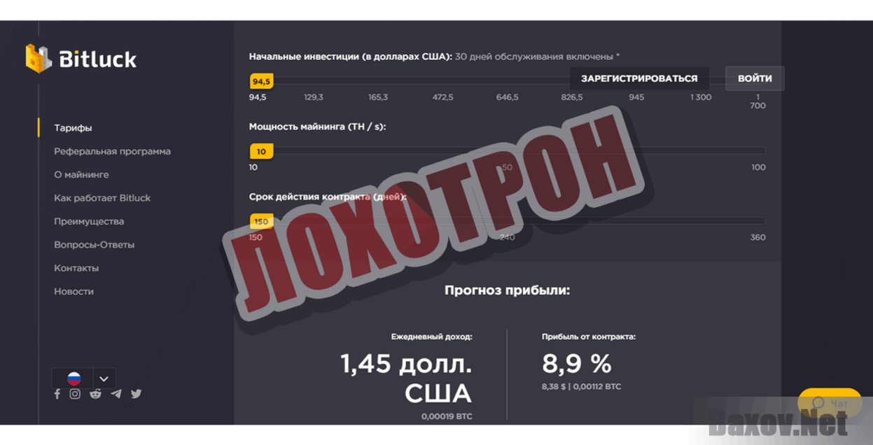 Bitluck Лохотрон