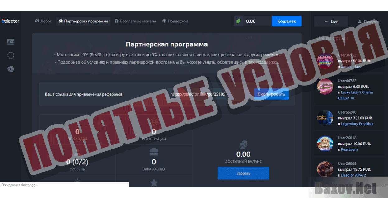 Selector net. Партнерские программы казино. Селектор казино. Казино партнерская программа partner. Выигрыш Selector.