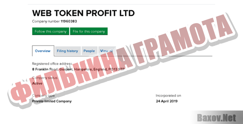 WEB TOKEN PROFIT Филькина грамота