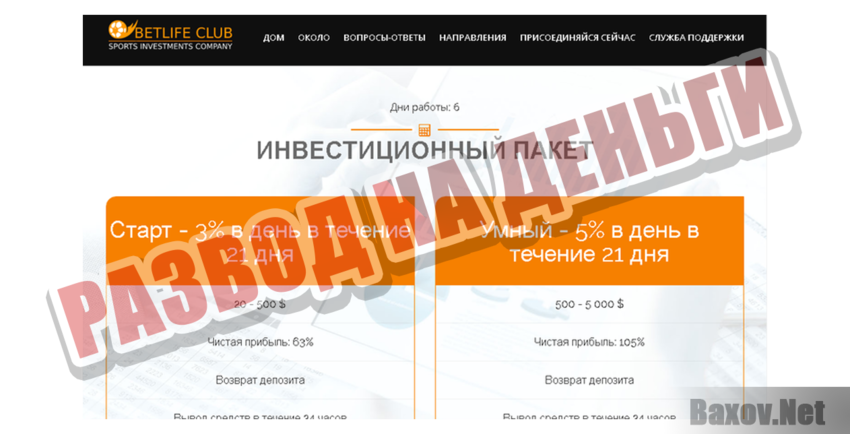 Betlife Club Limited Развод на деньги