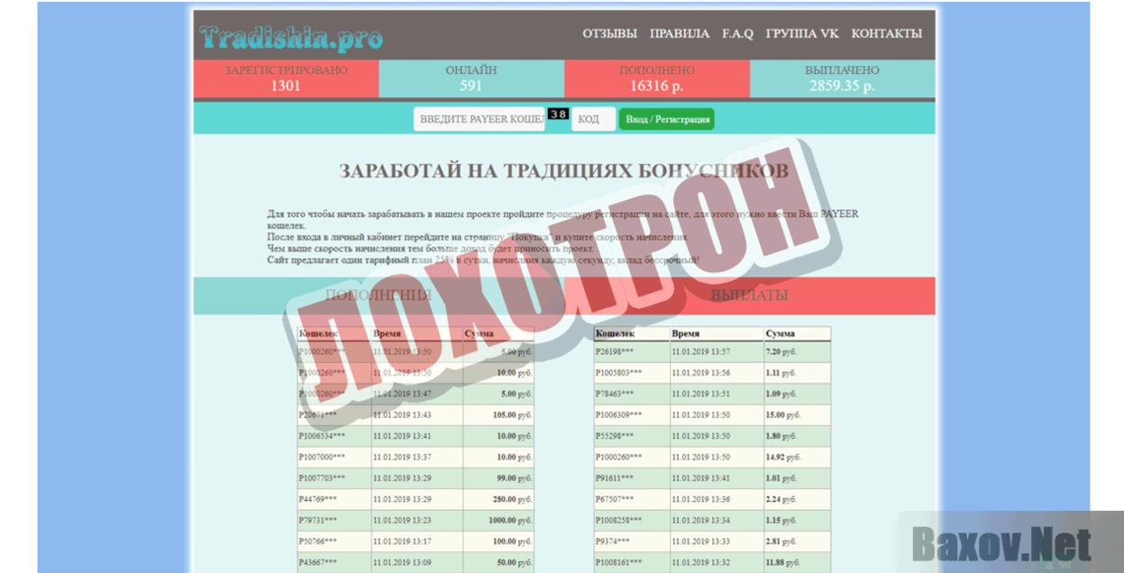 Tradishin Лохотрон