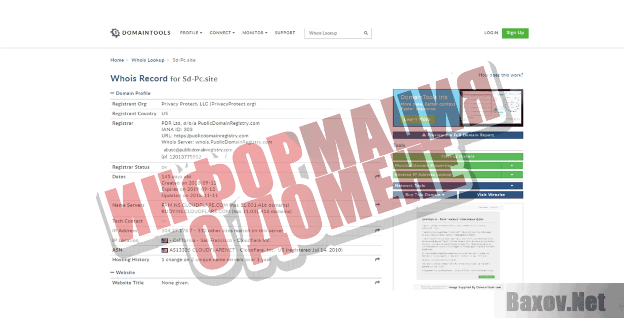 SDPC Информация о домене