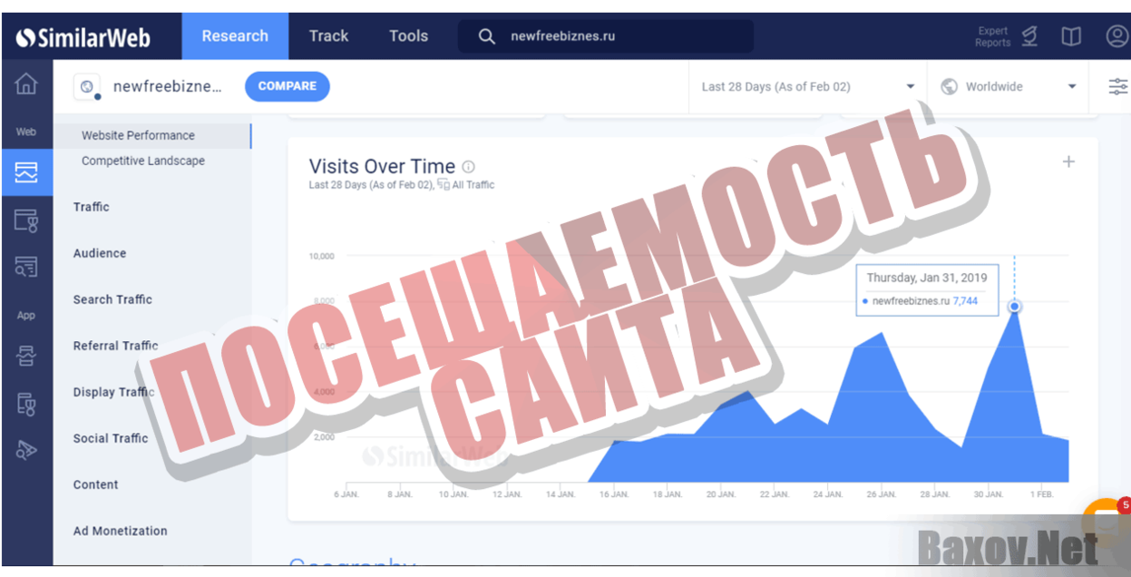 Финансовый магнит Посещаемость сайта