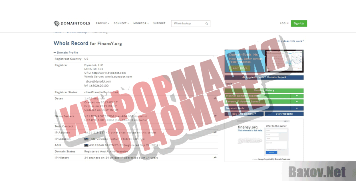 Finansy Информация о домене