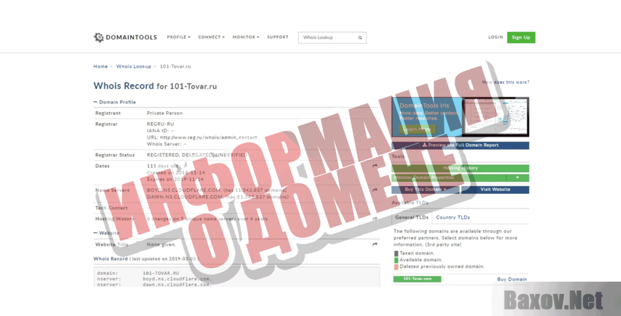 practic.101-tovar.ru Информация о домене