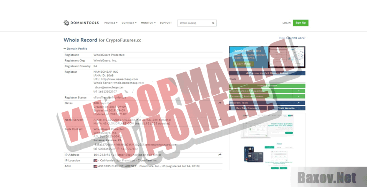 CryptoFutures Информация о домене
