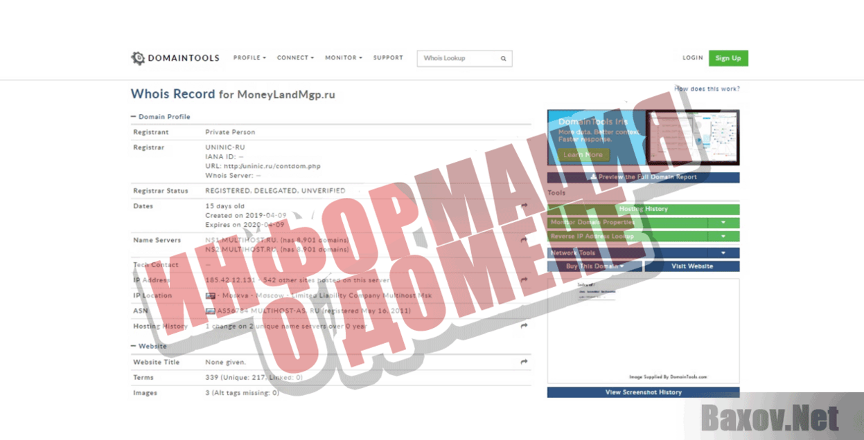 moneylandmgp.ru Информация о домене