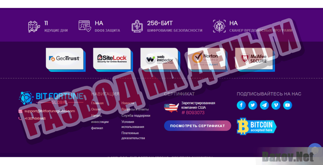 Bit Fortune Global Развод на деньги