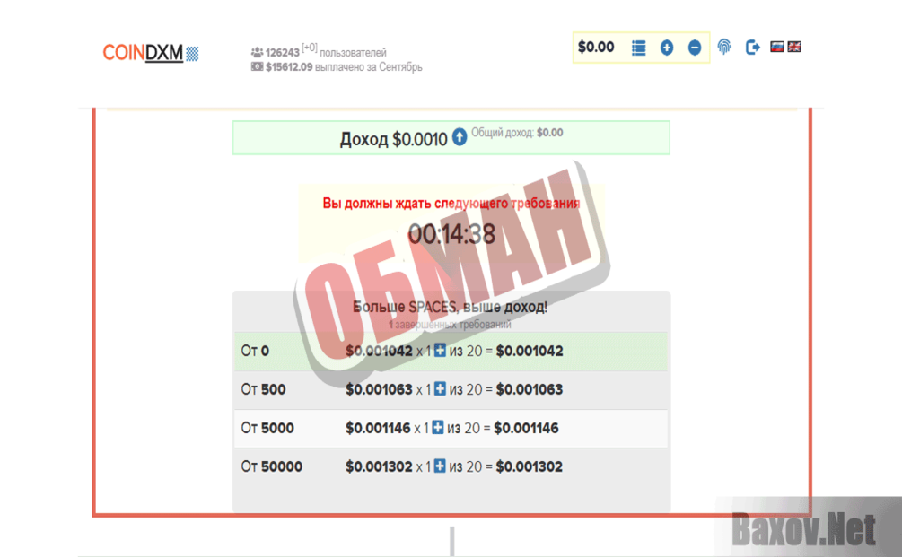 CoinDxm - Обман
