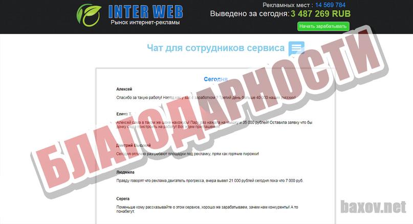 INTER WEB чат сотрудников