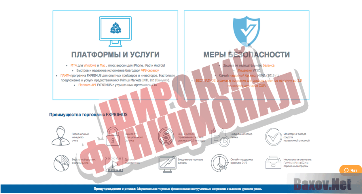 FXPrimus Широкий функционал