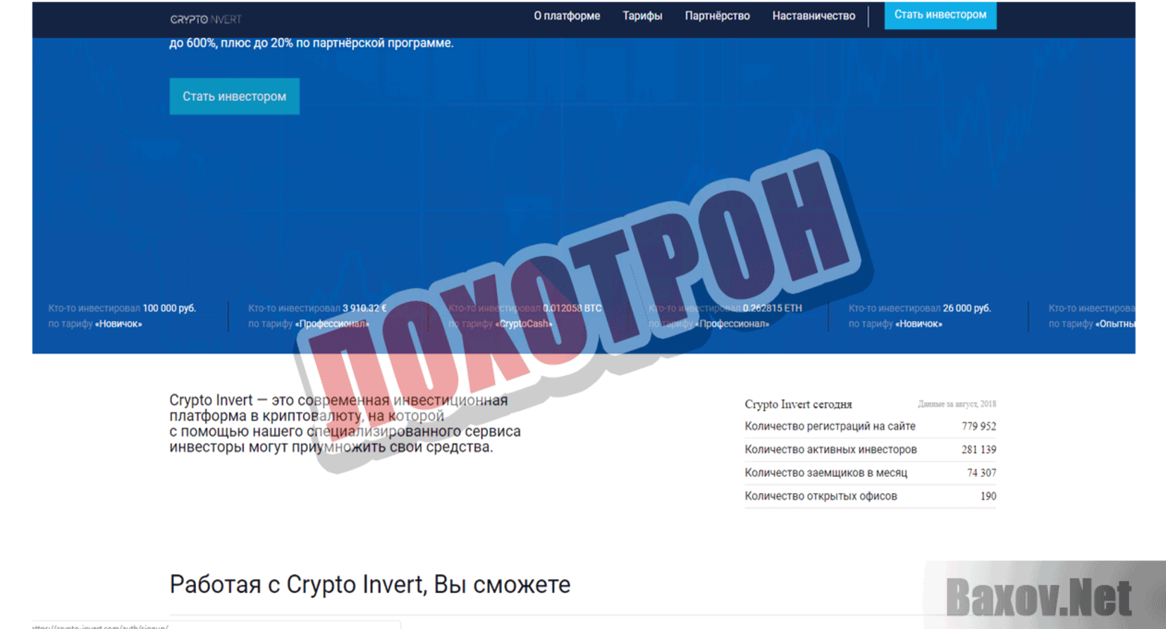 Сrypto Invert Лохотрон