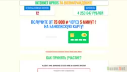 Internet opros за вознаграждение - Лохотрон