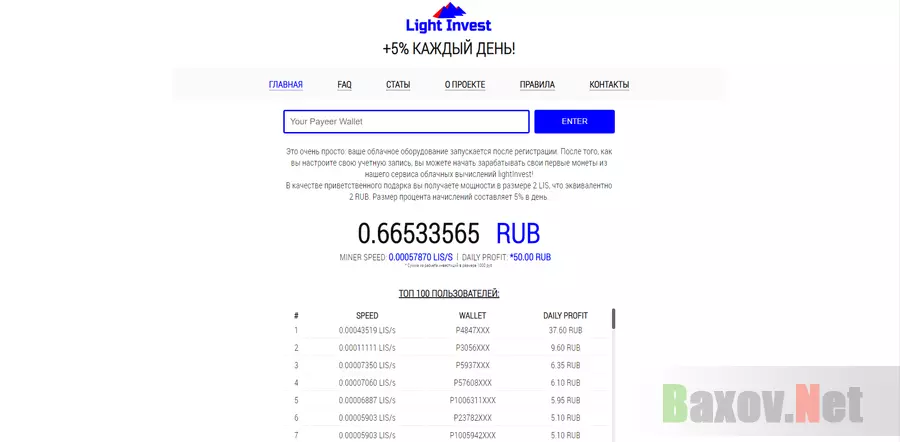 Light Invest - лохотрон