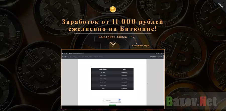 Заработок от 11 000 рублей ежедневно на Биткоине - лохотрон