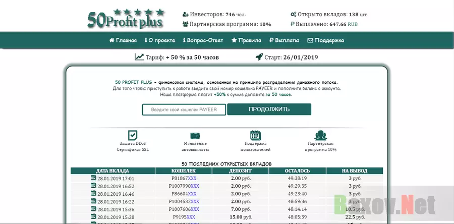 50 Profit plus - лохотрон