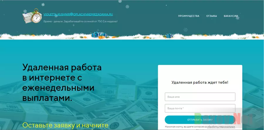 Удаленная работа  в интернете - лохотрон