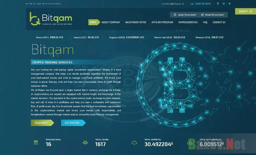 Фальшивая инвестиционная компания Bitqam