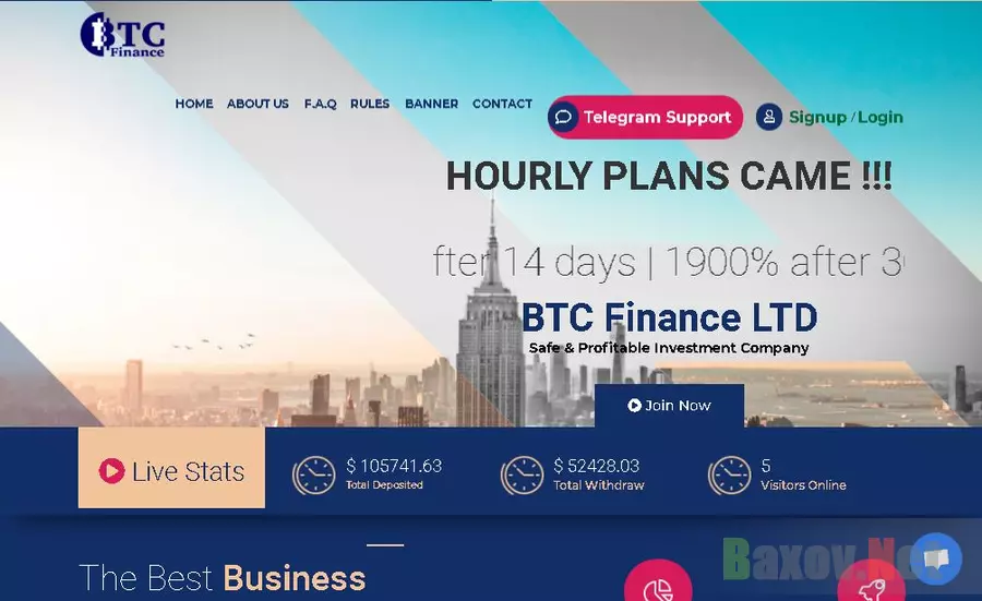 BTC Finance LTD - фальшивые инвестиции в криптовалюту