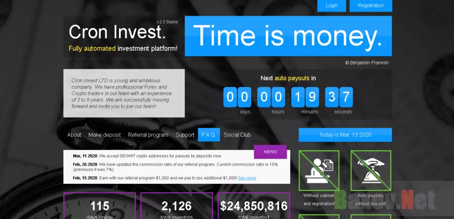 Cron Invest