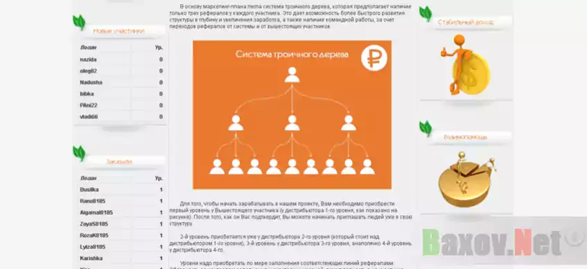 система работы сайта 