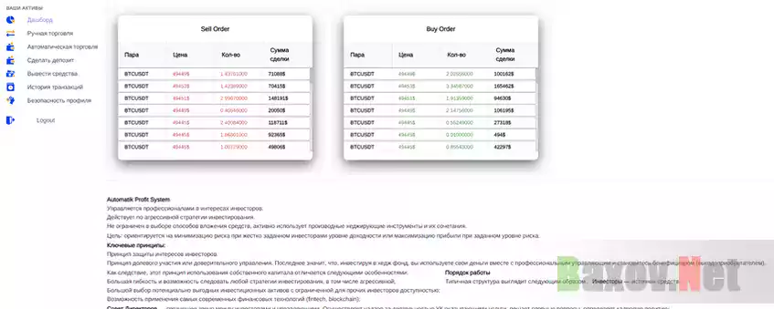 Имитация работы