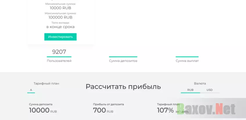 липовая статистика проекта мошенников